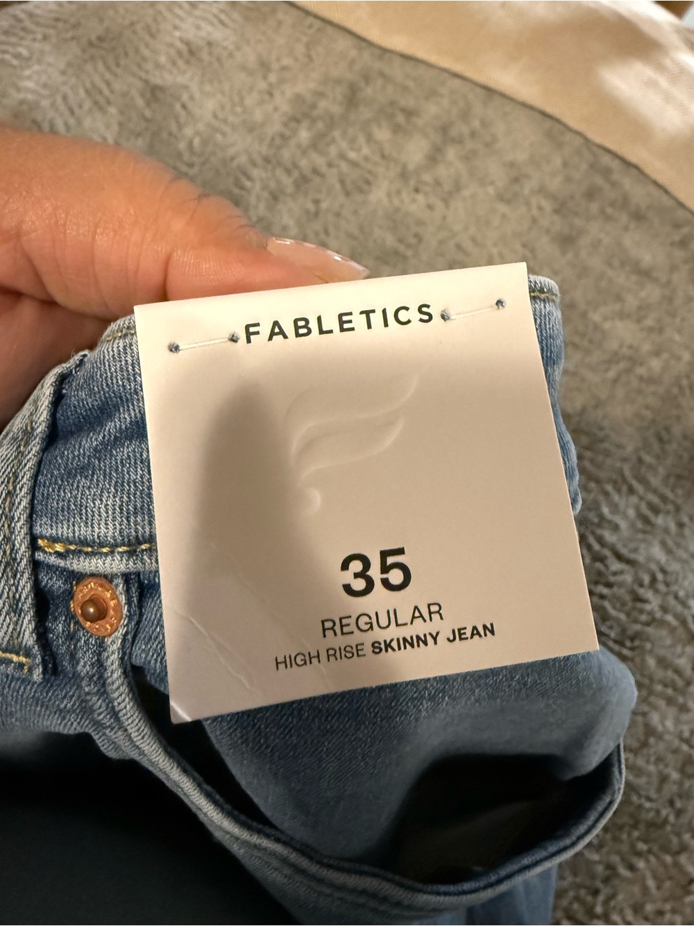 Fabletics High Rise Skinny Jeans -Regular 35 - Picture 8 of 9